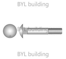 M12 x 160mm COACH BOLT/NUT GALV CLASS 4.8 (Fortress)