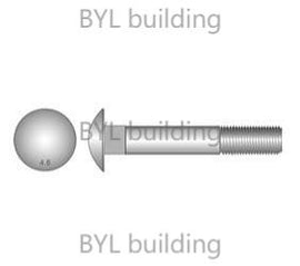 M12 X 120 COACH BOLT/NUT GALV CLASS 4.8 (Fortress)