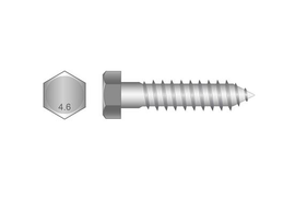 12MM x 100 COACH SCREW GALV CLASS 4.8 (F)